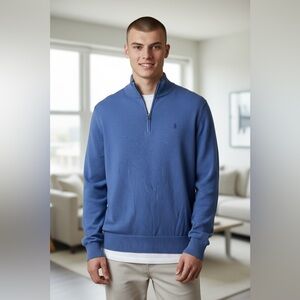 Polo by Ralph Lauren Blue Half-Zip Sweater‎ XL